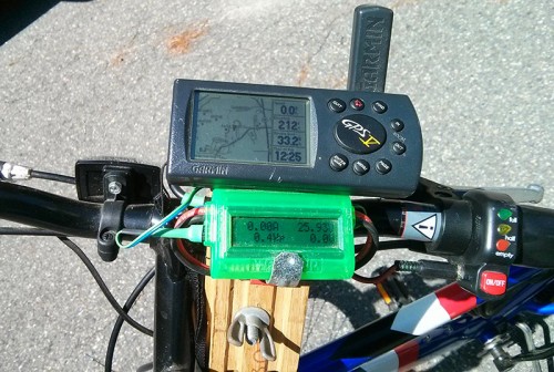 "Watts-Up" meter is just used as a voltmeter. The venerable Garmin GPS V is also powered off the 24v system. 